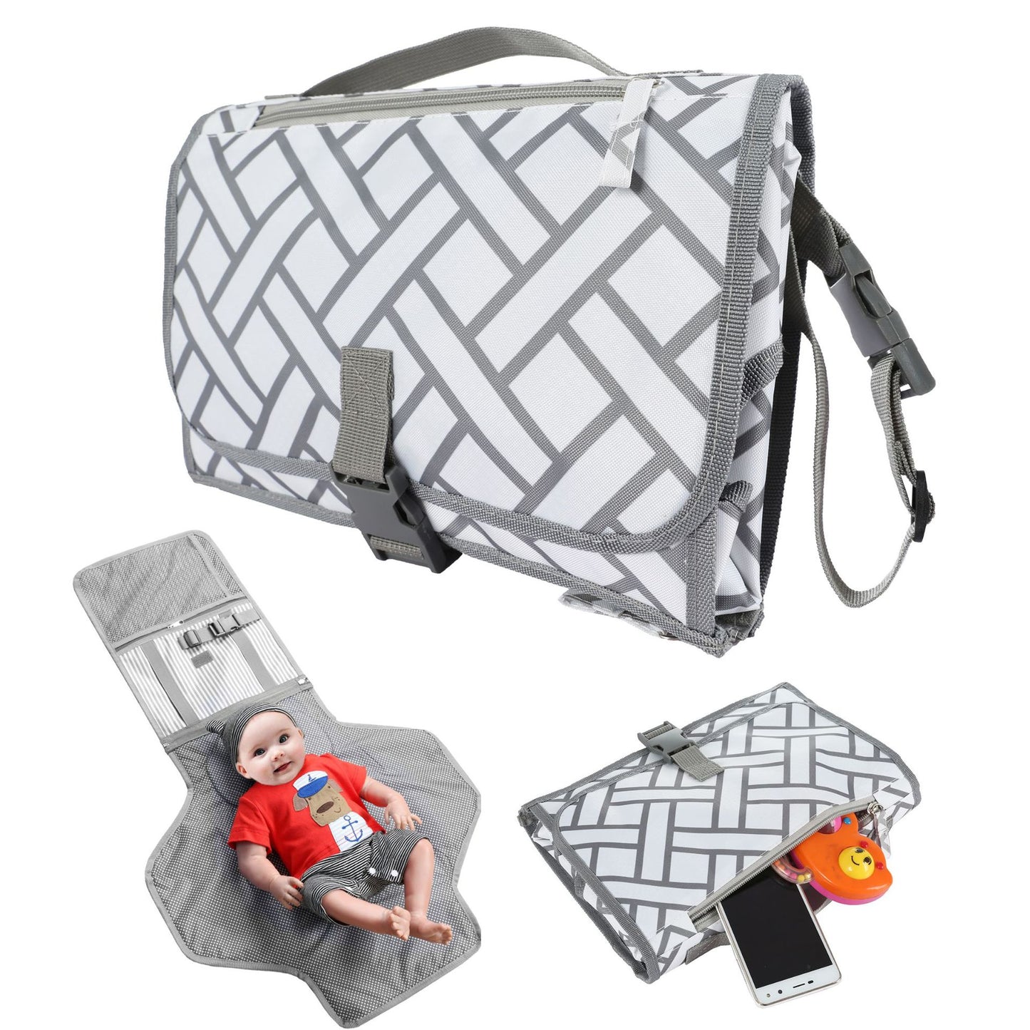 Amazon explosion models baby go out convenient diaper replacement diaper pad waterproof baby diaper pad mommy bag