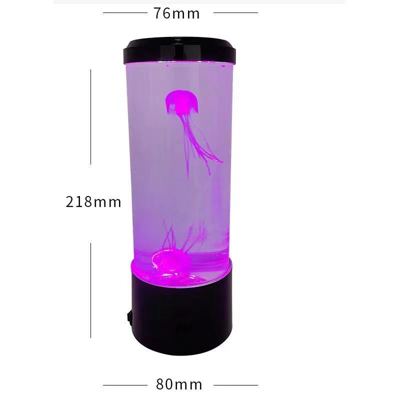 Amazon foreign trade large jellyfish lamp manufacturer LED bedside plug-in remote control small night light bedroom colorful atmosphere lamp