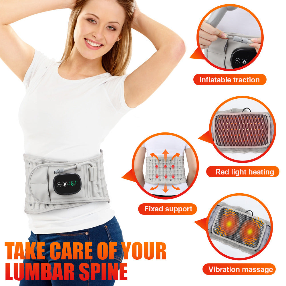 Factory private mold airbag fixed support protective gear, waist protection, charging, vibration massage, red light electric heating, waist protection belt