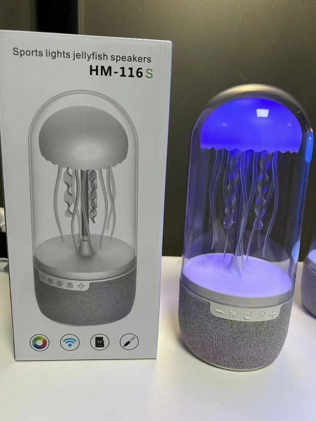 Jellyfish Bluetooth Speaker Cross-border Creative Colorful Portable Dual Speaker High-power Wireless Bluetooth Speaker Source Factory