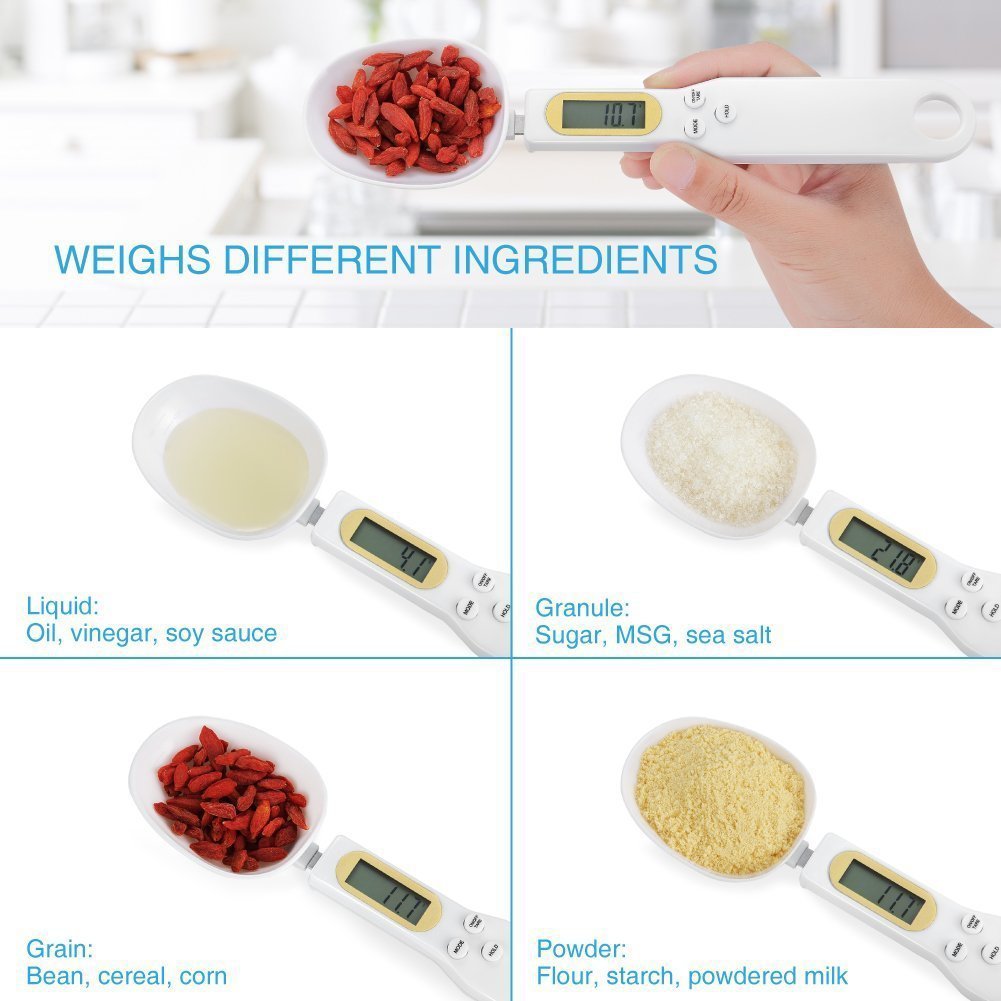0.1g electronic weighing spoon scale kitchen food mini scale powder liquid food weighing scale