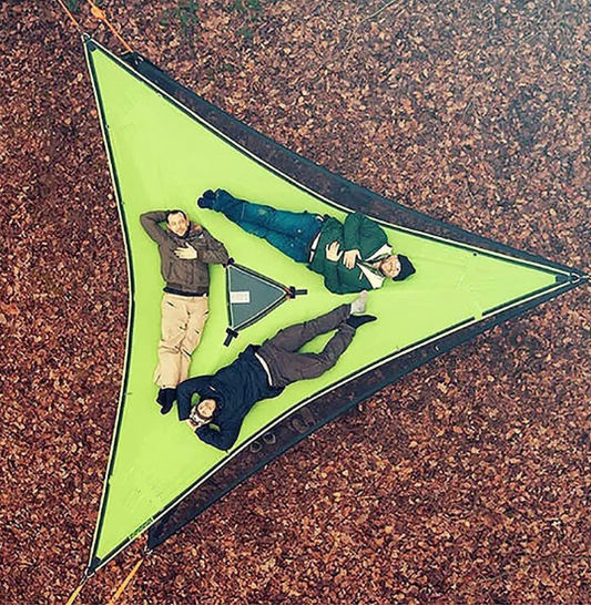 2 set New Air Multiplayer Triangular Hammock Portable Mesh Mesh Hammock Aerial Tree Tent Leisure Mesh Bed