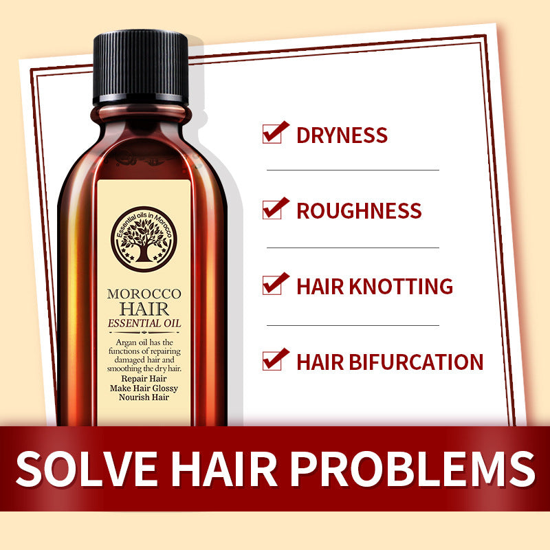 Laco Moroccan Hair Oil 60ml Dry and Frizzy No-Wash Conditioner Full English Packaging Cross-border Supply