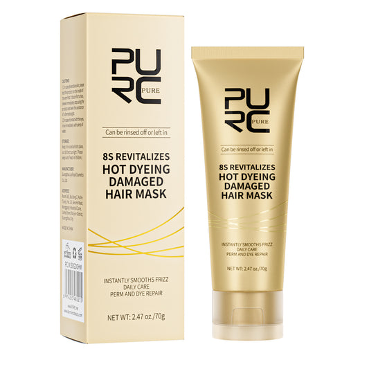 PURC no-steam, no-wash hair mask for charred hair, smooth and repair breakage, dryness and fluffy inverted mask, baking cream, conditioner