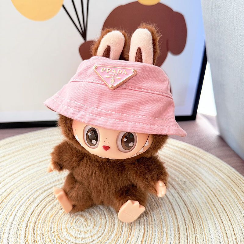 Only baby clothes] One, two and three generations of labubu labubu vinyl blind box pendant baby clothes brown pink GG suit