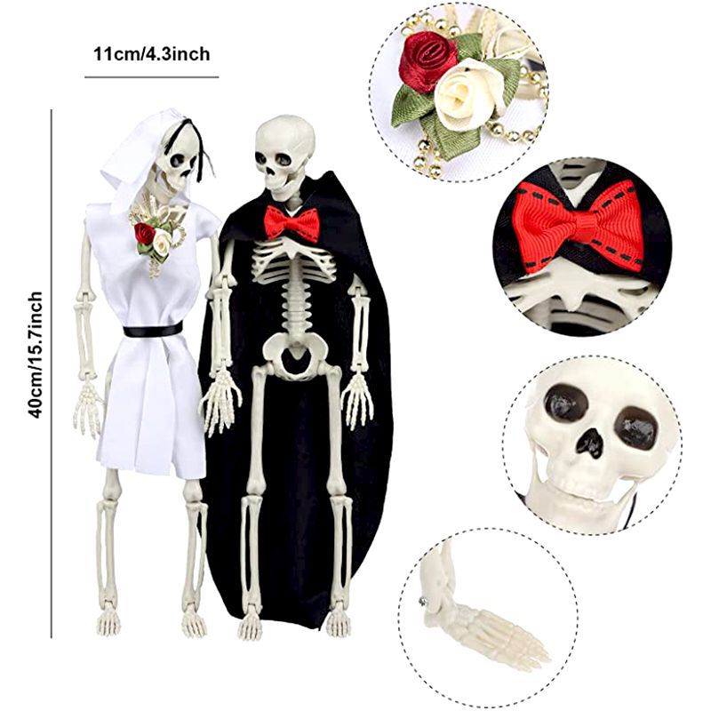 Halloween skeleton simulation human plastic skeleton decoration haunted house festival scene layout props