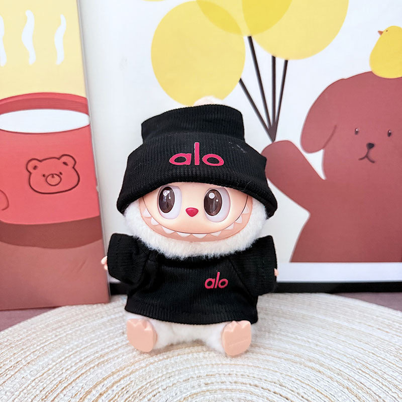 Only baby clothes] One, two and three generations of labubu labubu vinyl blind box pendant baby clothes brown pink GG suit