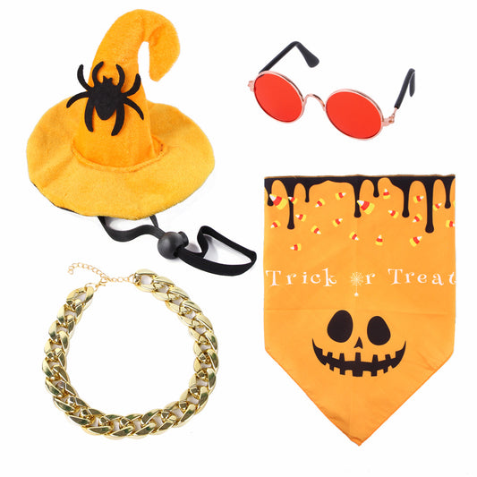 2025 Amazon New Products Pet Dress Up Set Cat Halloween Transformation Costume Dog Halloween Set Supplies