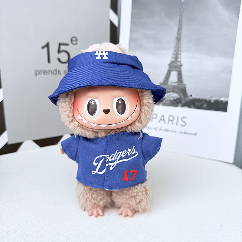 Only baby clothes] One, two and three generations of labubu labubu vinyl blind box pendant baby clothes brown pink GG suit