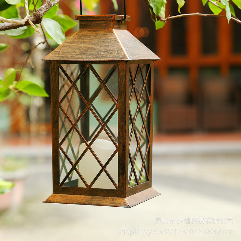 Solar candle lantern outdoor garden retro palace lantern atmosphere landscape garden decoration lamp