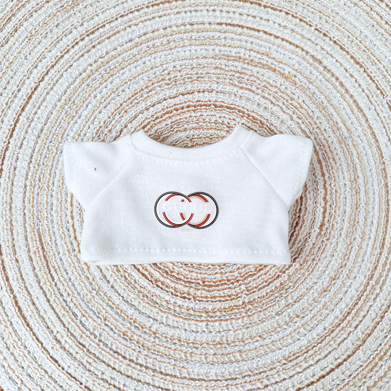 Only baby clothes] One, two and three generations of labubu labubu vinyl blind box pendant baby clothes brown pink GG suit