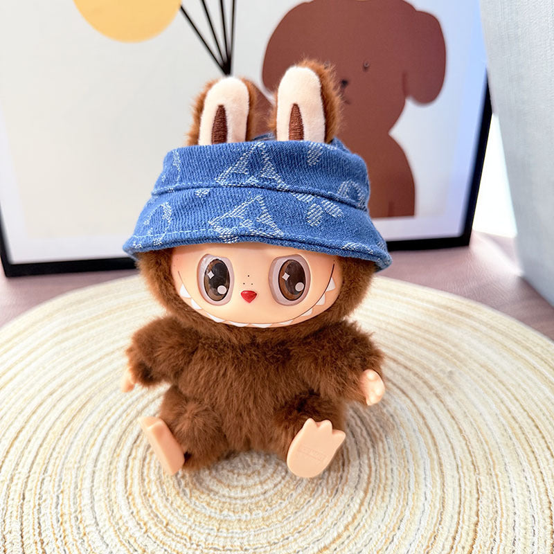Only baby clothes] One, two and three generations of labubu labubu vinyl blind box pendant baby clothes brown pink GG suit