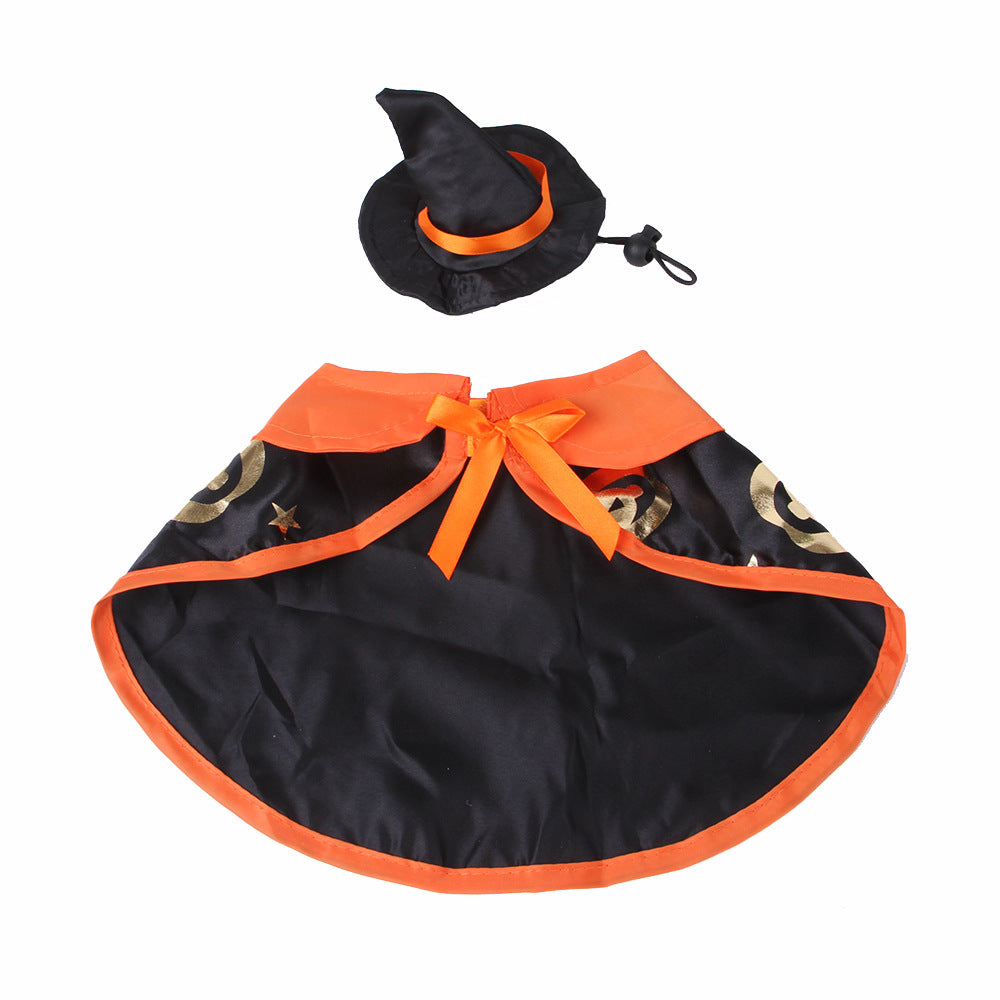 A variety of halloween wizard cloak suit pet dog cat hat ornament 2022 new print