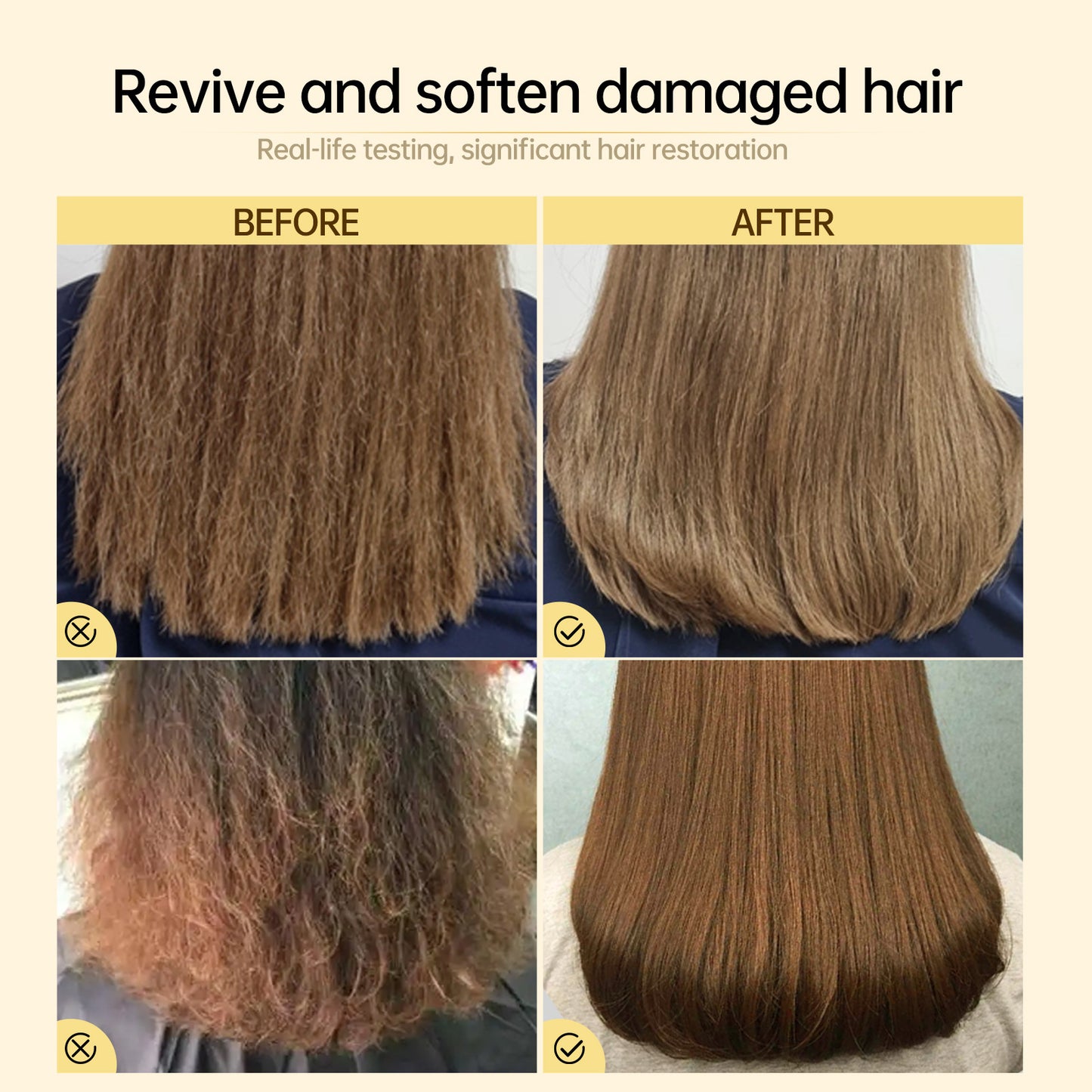 PURC no-steam, no-wash hair mask for charred hair, smooth and repair breakage, dryness and fluffy inverted mask, baking cream, conditioner