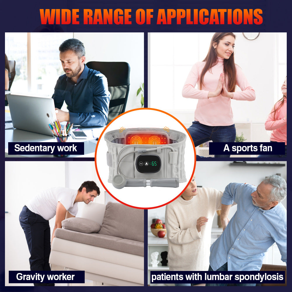 Factory private mold airbag fixed support protective gear, waist protection, charging, vibration massage, red light electric heating, waist protection belt