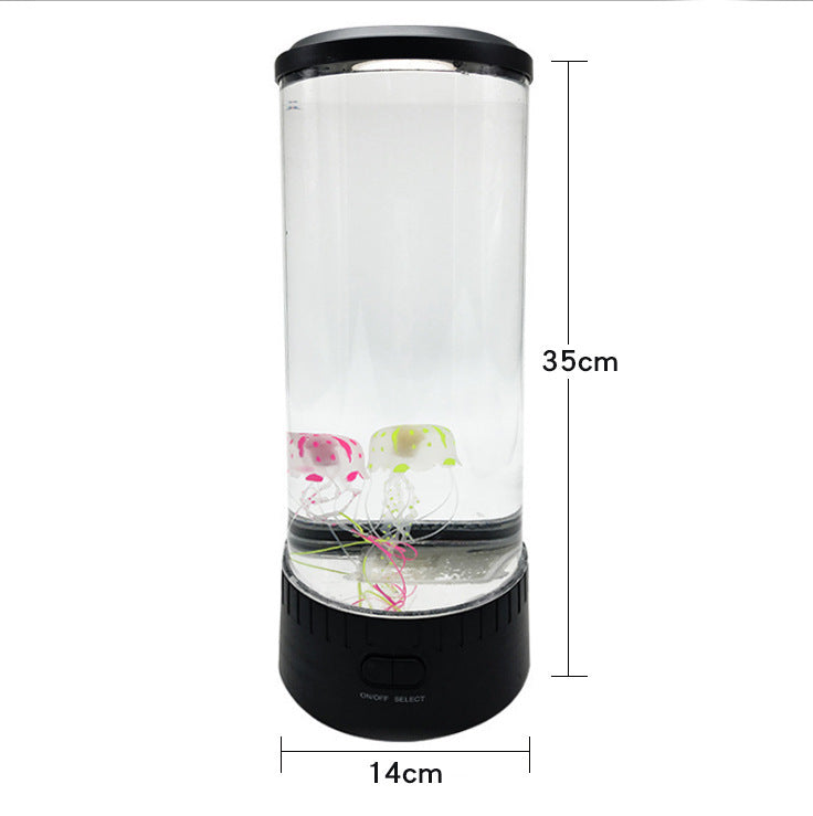Amazon foreign trade large jellyfish lamp manufacturer LED bedside plug-in remote control small night light bedroom colorful atmosphere lamp