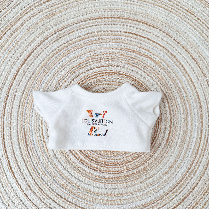 Only baby clothes] One, two and three generations of labubu labubu vinyl blind box pendant baby clothes brown pink GG suit