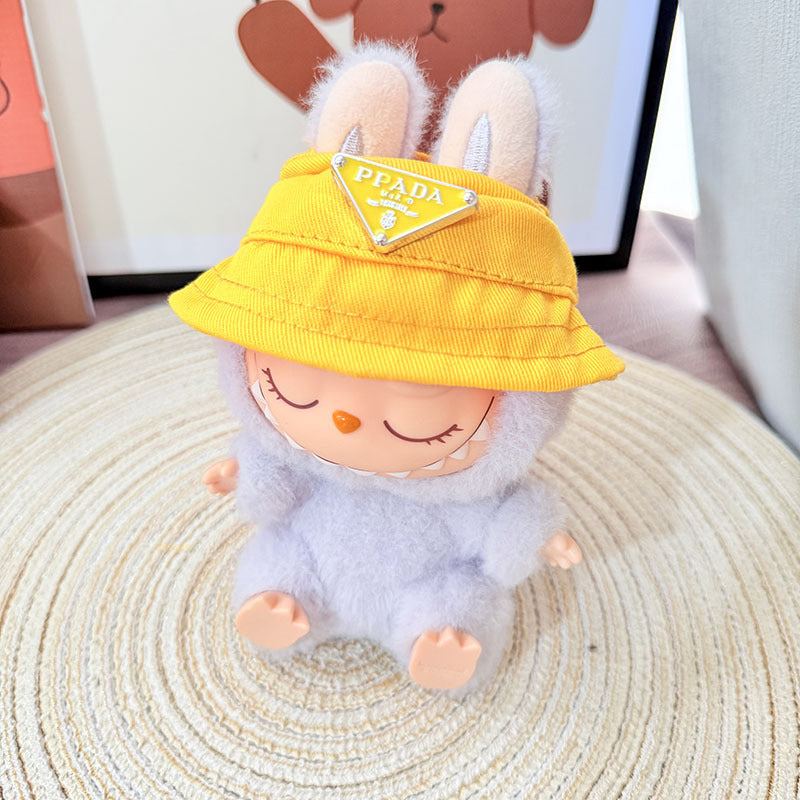 Only baby clothes] One, two and three generations of labubu labubu vinyl blind box pendant baby clothes brown pink GG suit
