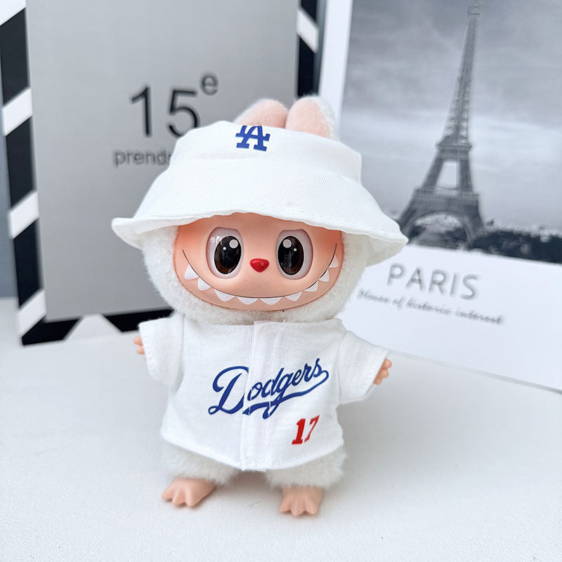 Only baby clothes] One, two and three generations of labubu labubu vinyl blind box pendant baby clothes brown pink GG suit