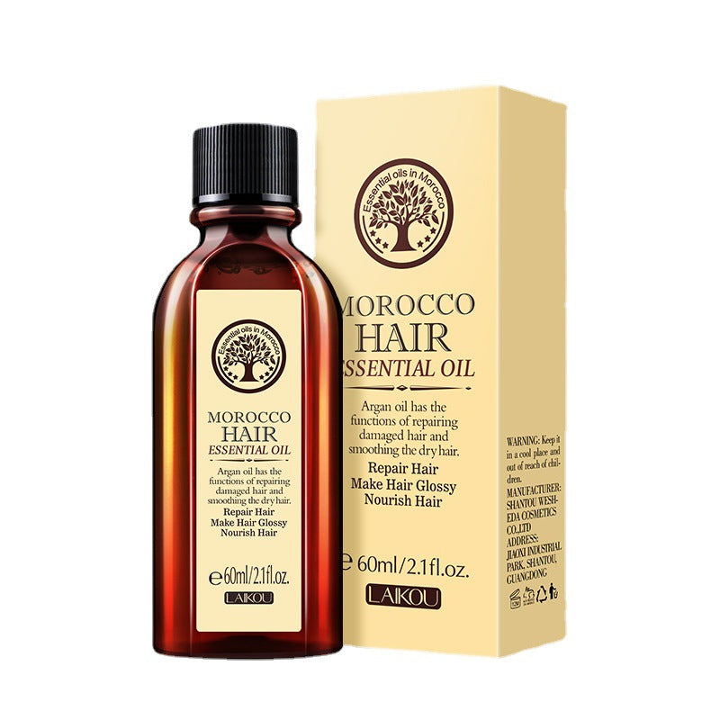 Laco Moroccan Hair Oil 60ml Dry and Frizzy No-Wash Conditioner Full English Packaging Cross-border Supply