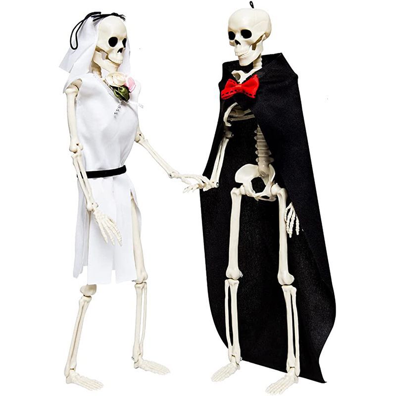 Halloween skeleton simulation human plastic skeleton decoration haunted house festival scene layout props