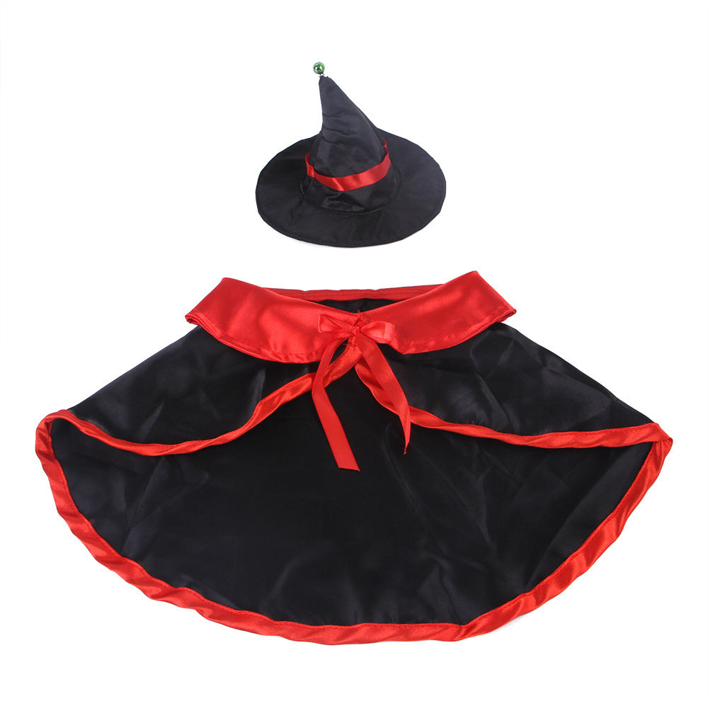 A variety of halloween wizard cloak suit pet dog cat hat ornament 2022 new print