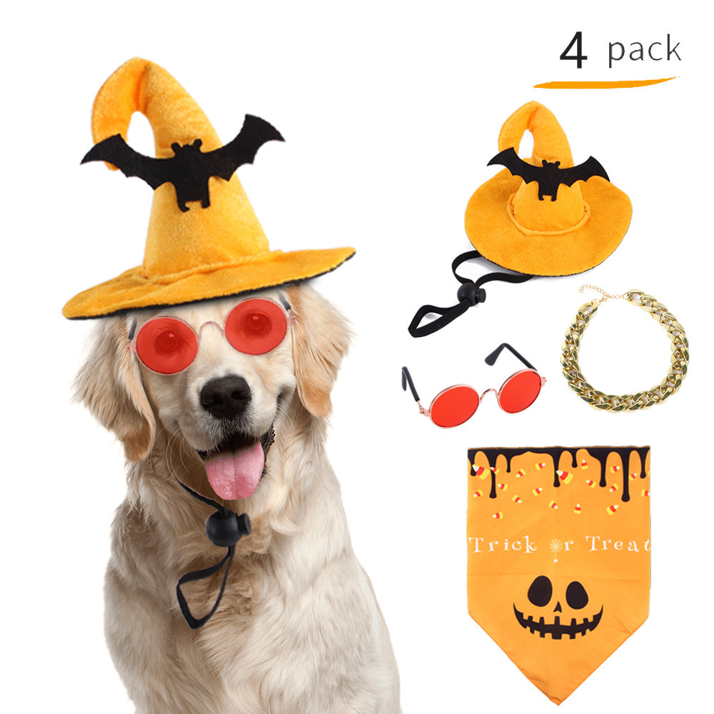 2025 Amazon New Products Pet Dress Up Set Cat Halloween Transformation Costume Dog Halloween Set Supplies