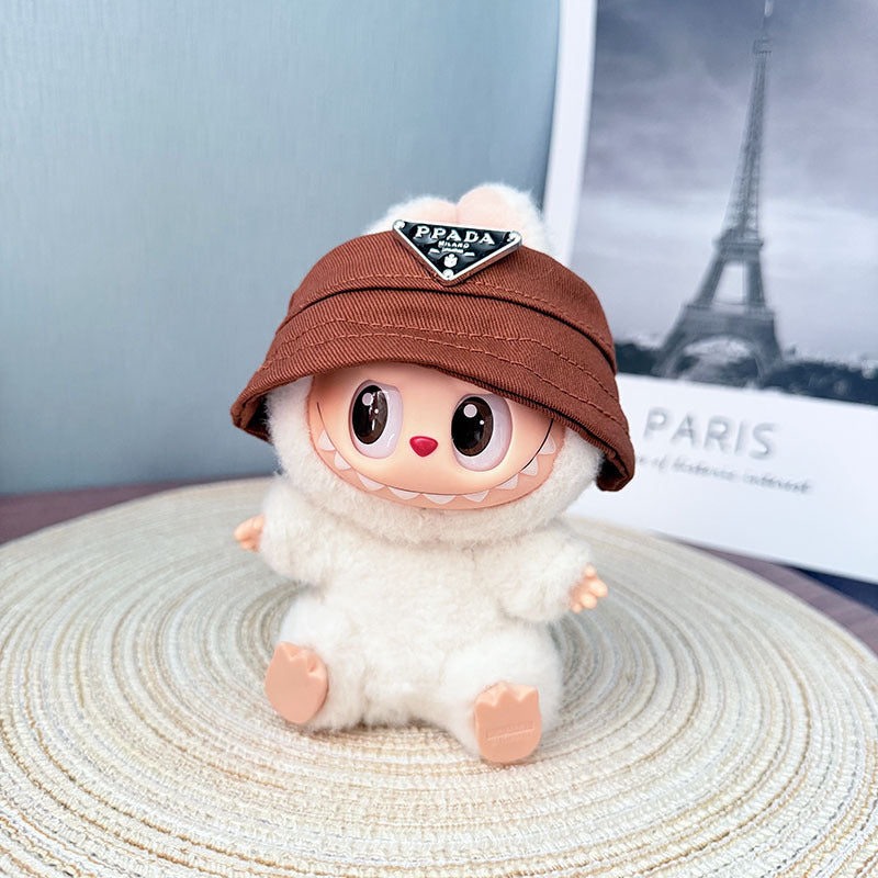 Only baby clothes] One, two and three generations of labubu labubu vinyl blind box pendant baby clothes brown pink GG suit